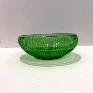 Vintage Glass E.O. Brody Vibrant Green Textured Glass Bowl
